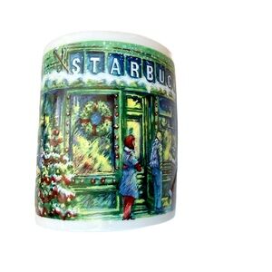 Starbucks Mug -Winter scene of Pike Place Public ceramic coffee, tea